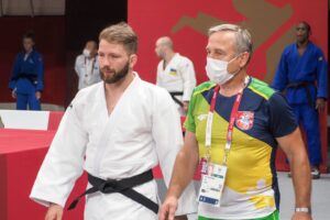 O. Bareikis ir jo treneris Algis Mečkovskis