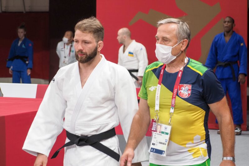 O. Bareikis ir jo treneris Algis Mečkovskis